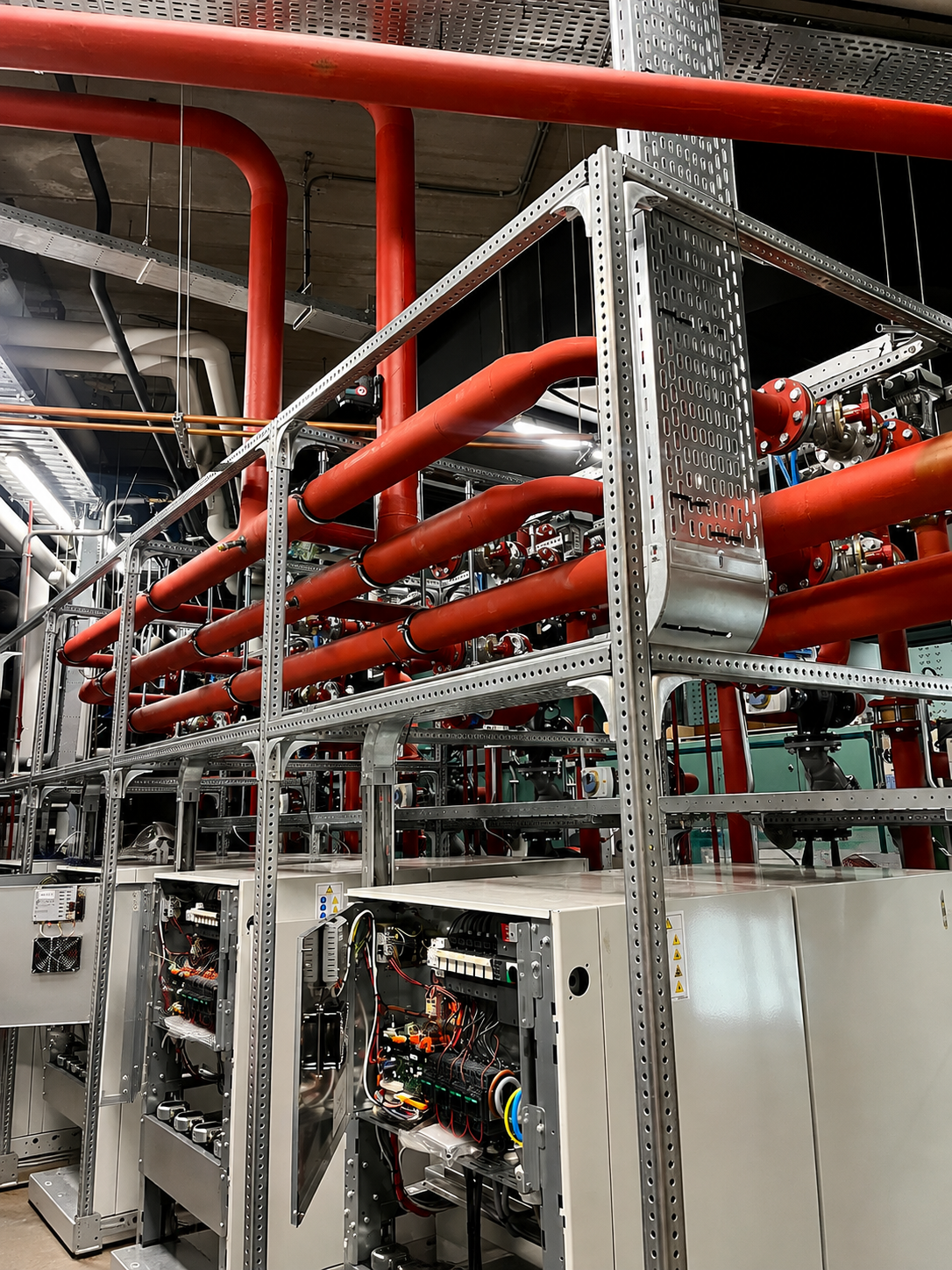 Industrieel leidingwerk voor technische installaties
